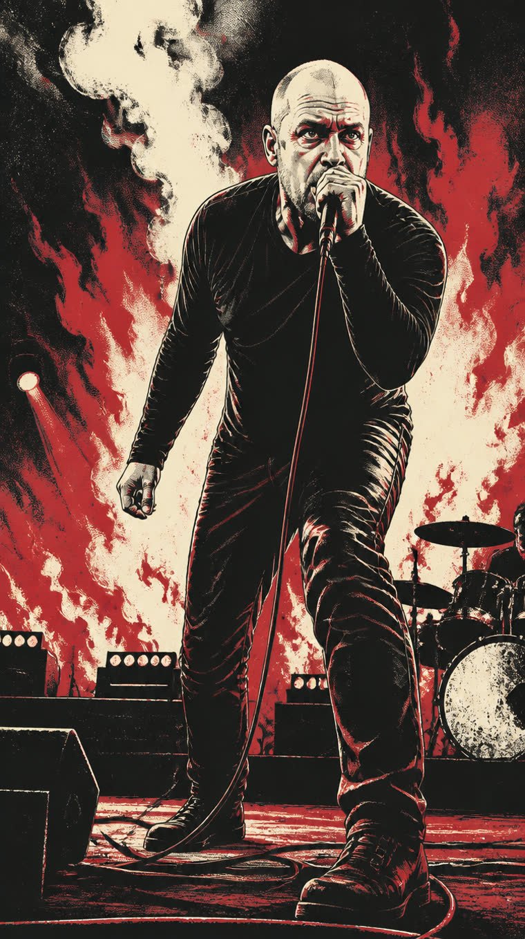 La noche que el logo de Rammstein se incendió y cayó sobre el público — Rammstein (ilustración 3 de la historia)