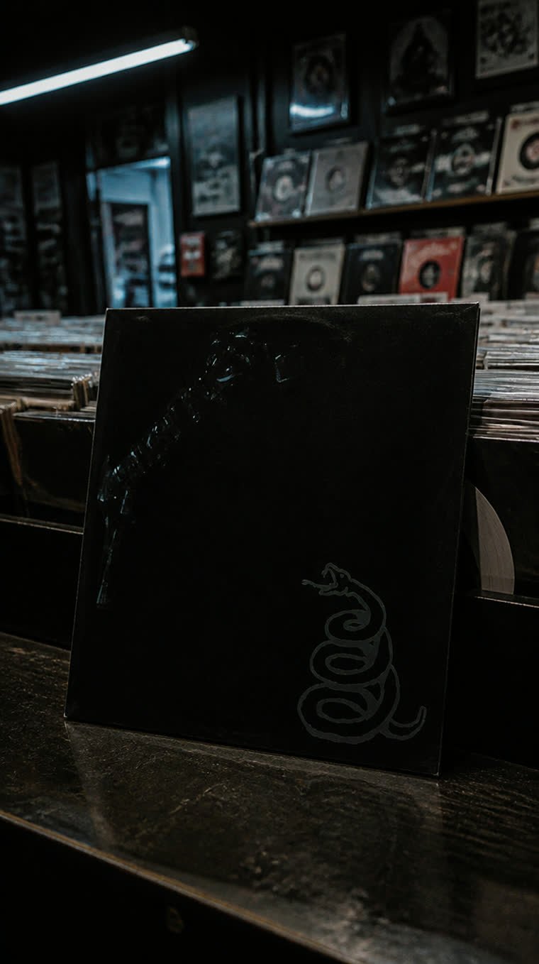 Nada más negro: la serpiente escondida en la portada del Álbum Negro de Metallica (1991) — Metallica (ilustración 3 de la historia)
