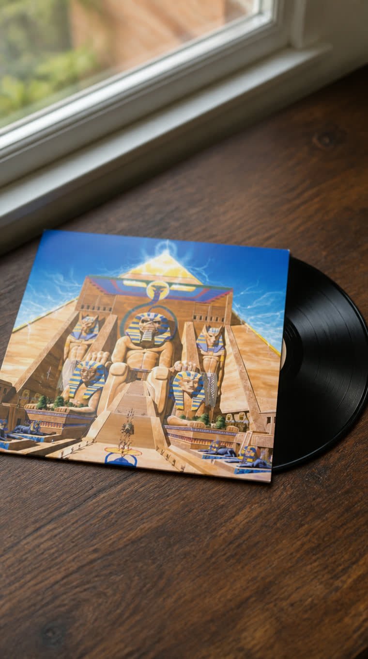 Los chistes del faraón: lo que Derek Riggs escondió en la portada de Powerslave (1984)