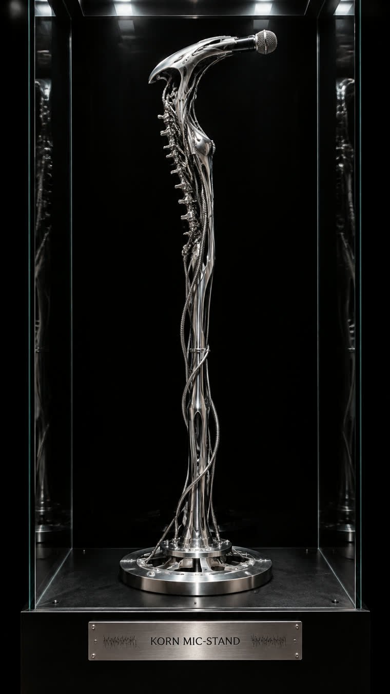 El pedestal de Giger: la escultura que canta con Jonathan Davis
