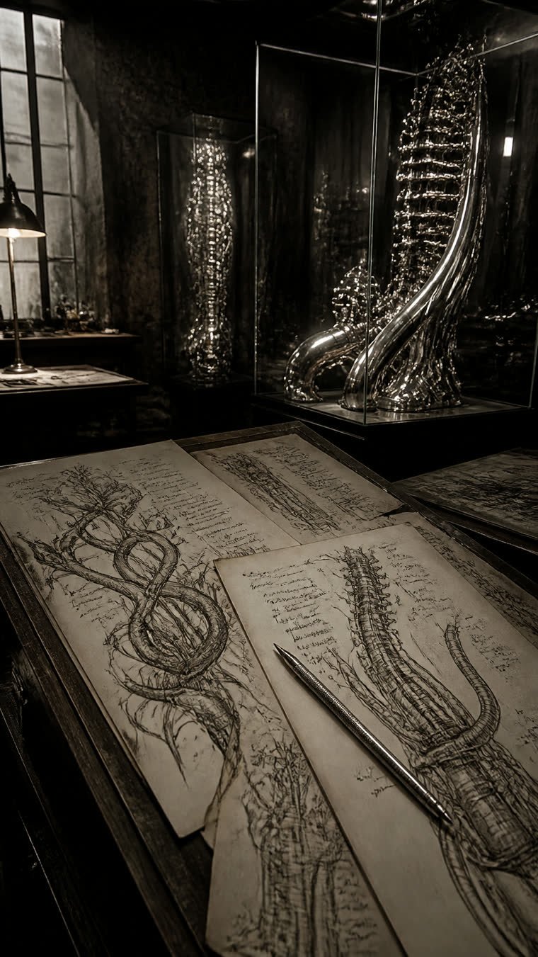 El pedestal de Giger: la escultura que canta con Jonathan Davis — Korn (ilustración 2 de la historia)